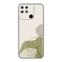 Силиконовый чехол с принтом в цветах на Realme NARZO 50A – Монстера зелёная