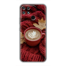 Чохол з унікальним дизайном 'Осінь з кавою' для Realme NARZO 50A – Кава на ковдрі