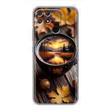 Чохол з унікальним дизайном 'Осінь з кавою' для Realme NARZO 50A – Темна кава