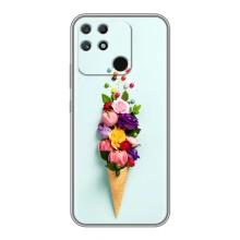Чохли з тематикою "КВІТИ" на Realme NARZO 50A (Квітка-морозиво)