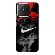 Силиконовый Чехол на Realme NARZO 50A с картинкой Nike (Nike дым)