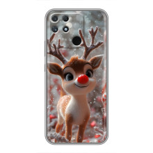 Яркий чехол для Realme NARZO 50A с Зимними Оленятами