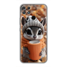 Друкований чохол 'Звірята з кавою' для Realme NARZO 50A
