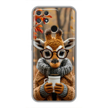 Друкований чохол 'Звірята з кавою' для Realme NARZO 50A – Жираф з кавою