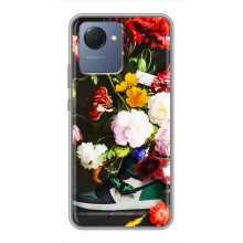 Брендновые Чехлы для Realme NARZO 50i Prime - (PREMIUMPrint) (Nike цветы)