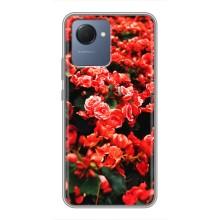 Чехлы с Цветами для Realme NARZO 50i Prime (VPrint) (Цветы красные)