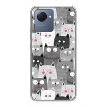 Чехлы с Котиками для Realme NARZO 50i Prime (VPrint) (Рисованные котики)