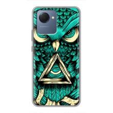 Чохли з принтом СОВИ для Realme NARZO 50i Prime – Зелена сова