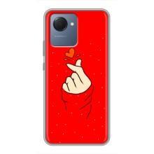 Чехлы (Знак сердечка) на Realme NARZO 50i Prime – Сердце на красном