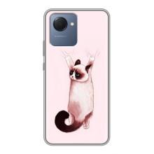 Чехол на Реалми Нарзо 50i Прайм с Котами (VPrint) (Котик падает)