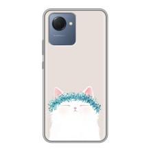 Чехол на тематику: Коты для Realme NARZO 50i Prime – Белый котик