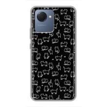 Чехол на тематику: Коты для Realme NARZO 50i Prime – Котики на черном