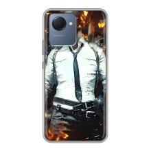 Силиконовый чехол с картинкой "Герой Pubg" на Realme NARZO 50i Prime – Man Пубг