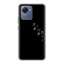 Чехол с картинками на черном фоне для Realme NARZO 50i Prime – Ноты