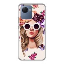 Чохол з картинкою Модні Дівчата Realme NARZO 50i Prime (Дівчина в окулярах)