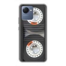 Чехол с Прикольным принтом на Realme NARZO 50i Prime (Кассета магнитофона)