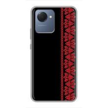 Силиконовый Чехол на Realme NARZO 50i Prime с картинкой Вышиванки – Вышиванка на черном