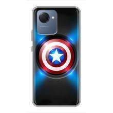 Чехол с Щитом Капитана Америки на Realme NARZO 50i Prime – Яркий Щит Капитана