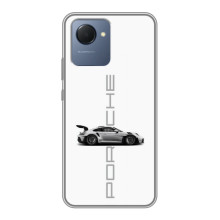 Чохол з авто Порше для Realme NARZO 50i Prime – білий порше