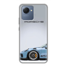 Чохол з авто Порше для Realme NARZO 50i Prime – Блакитний Порше