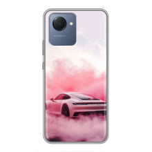 Чохол з авто Порше для Realme NARZO 50i Prime – Рожевий Порше