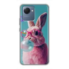 Чехол с принтом стильные животные для Реалми Нарзо 50i Прайм – Кролик в очках