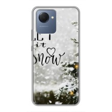 Новорічні, Святкові Чохли для Realme NARZO 50i Prime - 2024 год (Let it snow)