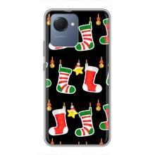 Силиконовый бампер на рождество для Realme NARZO 50i Prime (Рождественские подарки)