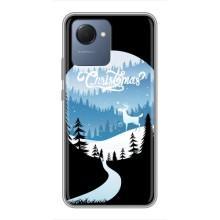 Силиконовый бампер на рождество для Realme NARZO 50i Prime (Рождественский Олень)