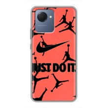 Силиконовый Чехол Nike Air Jordan на Реалми Нарзо 50и Прайм (Just Do It)