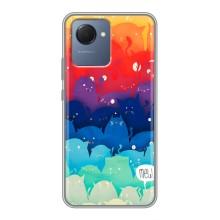 Силиконовый чехол с котиком для Realme NARZO 50i Prime – Mew