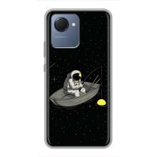 Силиконовый Чехол с принтом "Космонавты" на Realme NARZO 50i Prime – Космонавт на рыбалке