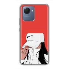 Силіконовый Чохол на Realme NARZO 50i Prime з картинкой Модных девушек (Дівчина Nike)