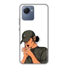 Силіконовый Чохол на Realme NARZO 50i Prime з картинкой Модных девушек (У зеленому)
