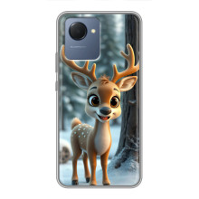 Яскравий чохол для Realme NARZO 50i Prime з Зимові Оленята – Оленятко в лісі
