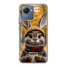 Друкований чохол 'Звірята з кавою' для Realme NARZO 50i Prime – Зайчик з кавою