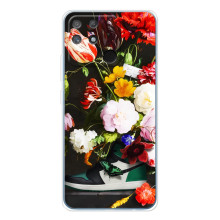 Брендновые Чехлы для Realme NARZO 80 Lite 4G - (PREMIUMPrint) (Nike цветы)