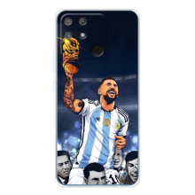 Чехлы для Realme NARZO 80 Lite 4G (Leo чемпион) (AlphaPrint) (Месси с кубком)