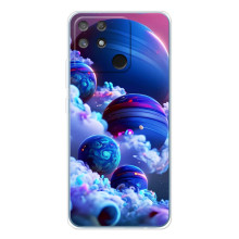 Чехлы КОСМОС для Realme NARZO 80 Lite 4G – Синие планеты