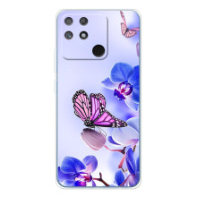 Чохли з квітами для Realme NARZO 80 Lite 4G (VPrint) (Метелик на квітах)