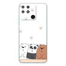 Чехлы с изображением разных животных для Realme NARZO 80 Lite 4G (Удивленные медвеженки)