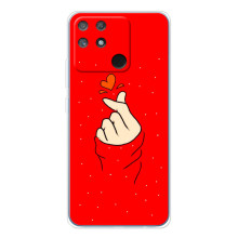 Чехлы (Знак сердечка) на Realme NARZO 80 Lite 4G (Сердце на красном)