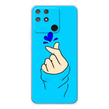 Чехлы (Знак сердечка) на Realme NARZO 80 Lite 4G (Сердце на синем)