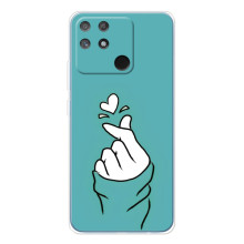 Чехлы (Знак сердечка) на Realme NARZO 80 Lite 4G (Сердечко на бирюзовом)