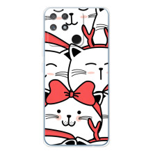 Бампер с изображением Котиков для Нарзо 80 Лайт 4G (Новогодние котики)