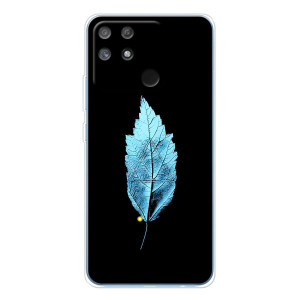 Чохол з картинками на чорному фоні для Realme NARZO 80 Lite 4G – Листя
