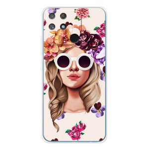 Чехол с картинкой Модные Девчонки Realme NARZO 80 Lite 4G – Девушка в очках