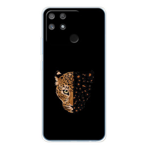 Чехол с леопардовым принтом на Realme NARZO 80 Lite 4G – Леопард на черном