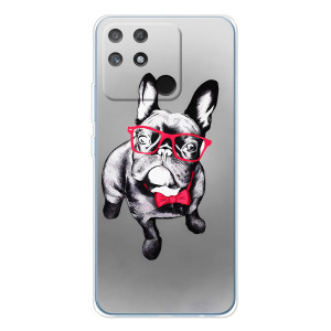 Чехол (ТПУ) Милые собачки для Realme NARZO 80 Lite 4G (Бульдог в очках)