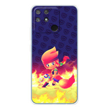 Чехол (ТПУ) с героями Бравл Старс на Realme NARZO 80 Lite 4G (Пенни в огне)